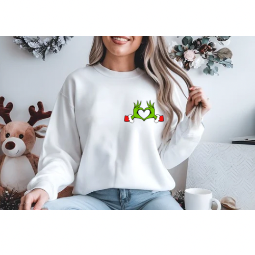 Grinch Heart Crewneck